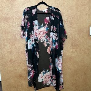 Band of Gypsies Women Swim Cover Size S  Resort Ware Black Sheer Multicolored